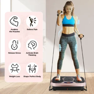 Vibration Plate Exercise Machine with Loop Bands