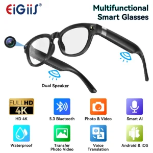 AI Smart Glasses with Voice Translate and Noise Reduction