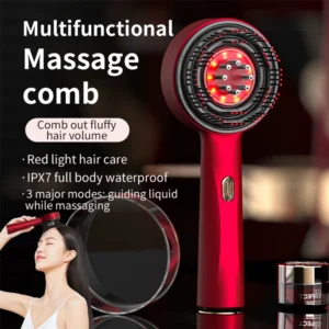 Electric Vibration Massage Comb with Liquid Oil Applicator
